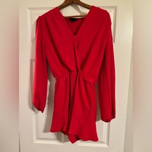 Nordstrom Tomato colored romper, Size Medium